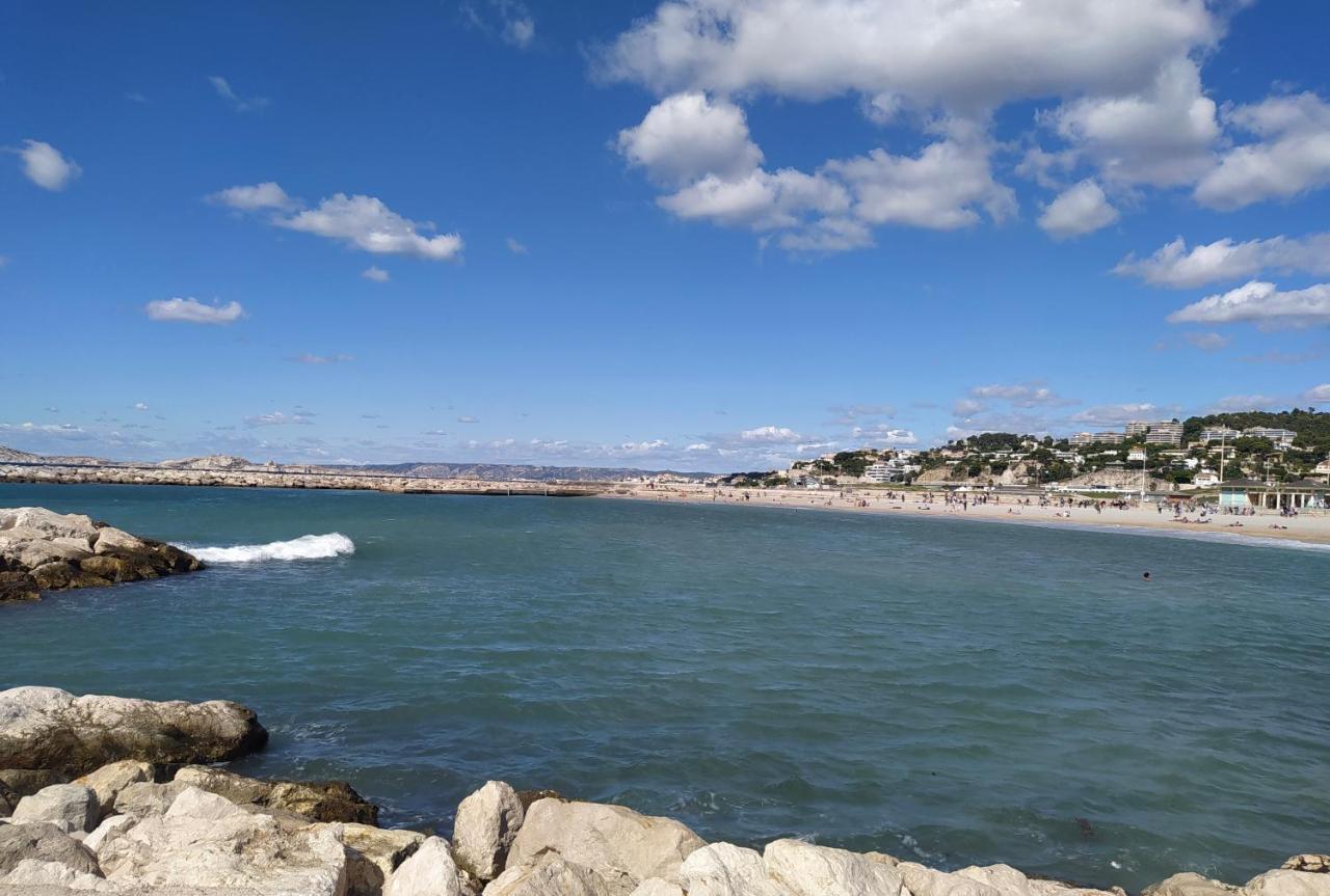 Sun Escape, Appart Renove Climatise 3 Pieces 4-6 Pers, 350M De La Plage Marseille Exteriér fotografie
